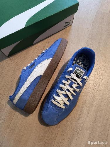 Sportswear - Baskets chaussures Puma en cuir bleu neuves  - photo 6