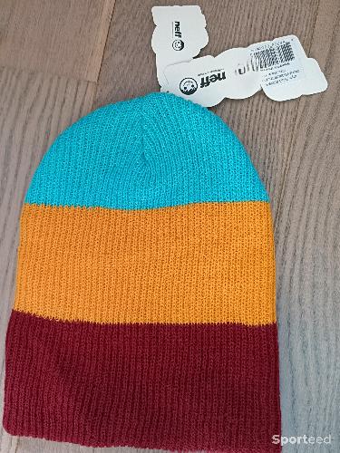 Ski alpin - Bonnet Neff Trio Beanie MarronOrangeTeal - Neuf avec étiquette - photo 3