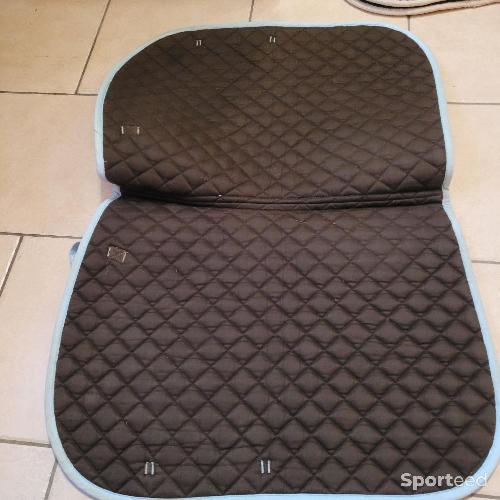 Equitation - Tapis bleu clair et brun taille cheval marque fouganzz - photo 4