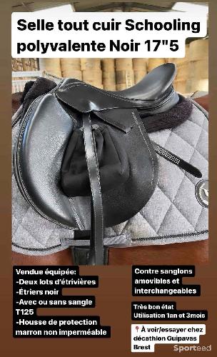 Equitation - Selle de cheval noire  - photo 4