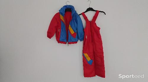 Ensemble ski veste et pantalon à bretelles