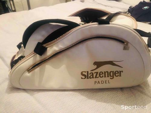 Padel - Sac Padel Slazenger bon état, blanc et or  - photo 6