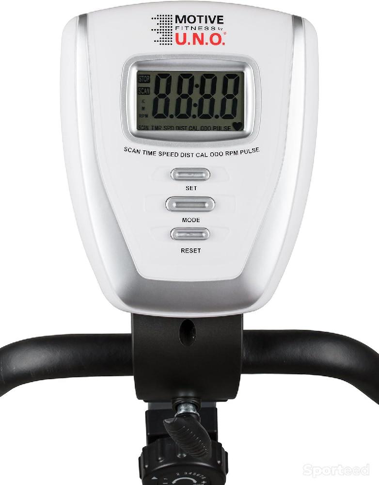 Fitness / Cardio training - Vélo d'appartement Semi-Pro MOTIVE FITNESS U.N.O HT 400 Blanc/Noir - photo 2