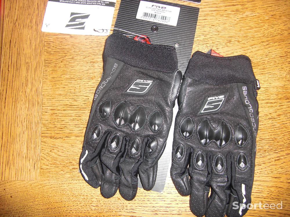 Moto route - GANTS FIVE STUNT LEATHER AIR GLOVE BLACK M NEUFS - photo 2