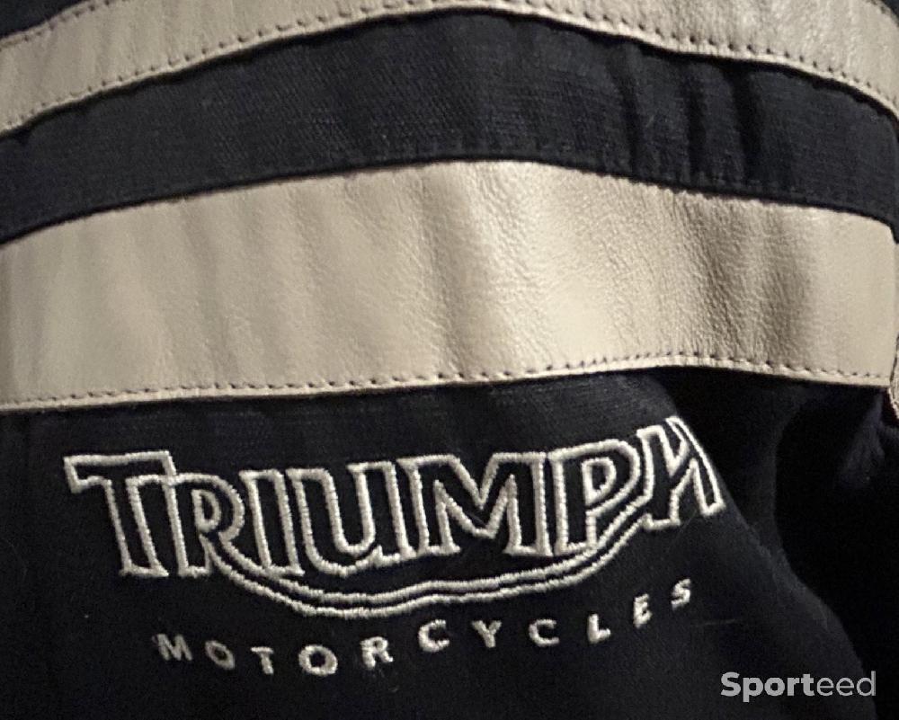 Moto route - Veste Triumph Motorcycles Noire et beige 48/58 - photo 3