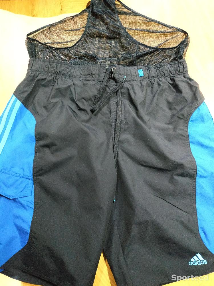 Course à pied route - Short Adidas homme bleu taille XL, état neuf - photo 2