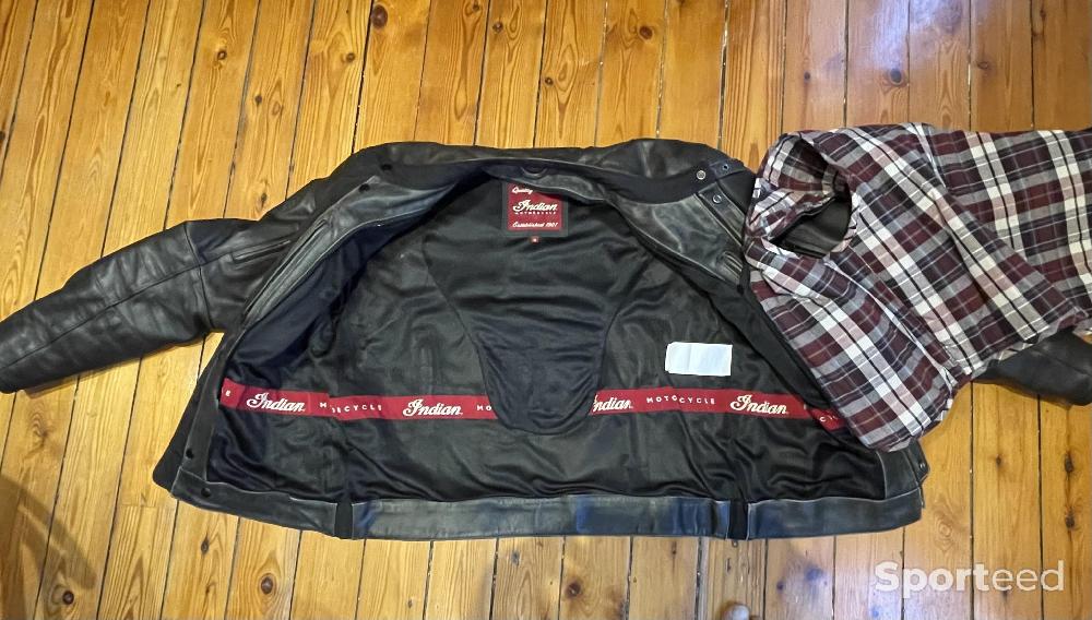 Moto route - Blouson cuir Indian - photo 4