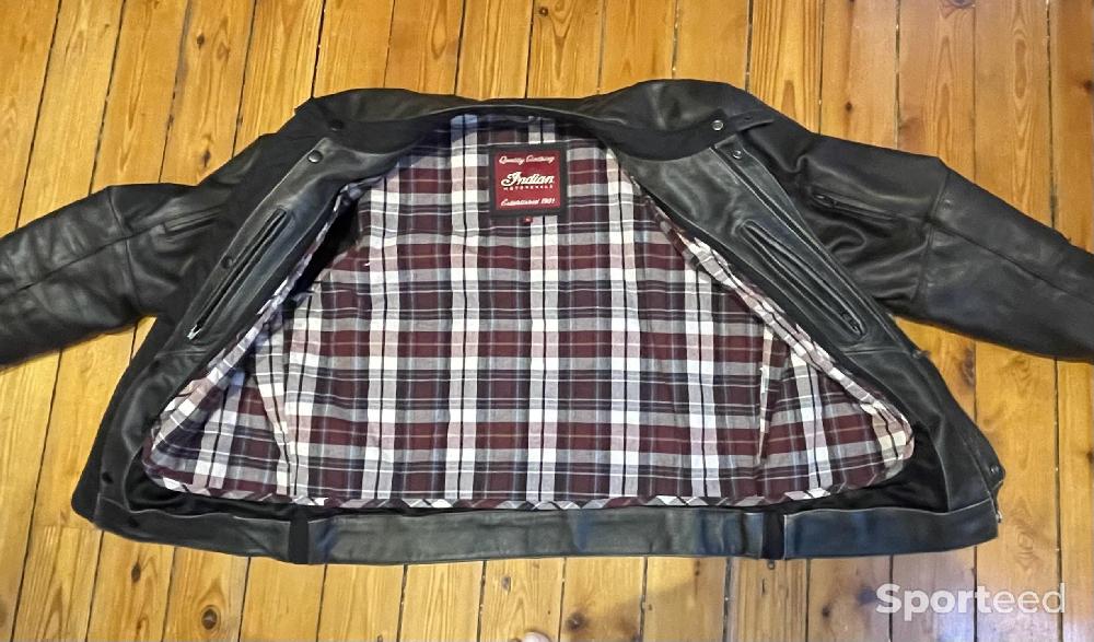 Moto route - Blouson cuir Indian - photo 5