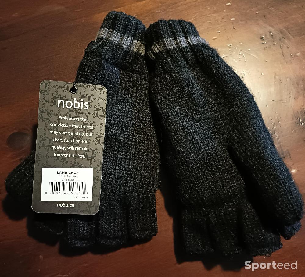 Ski alpin - Nobis Moufle Lamb Chop Mitten TU Marron fonce / noir    - photo 1