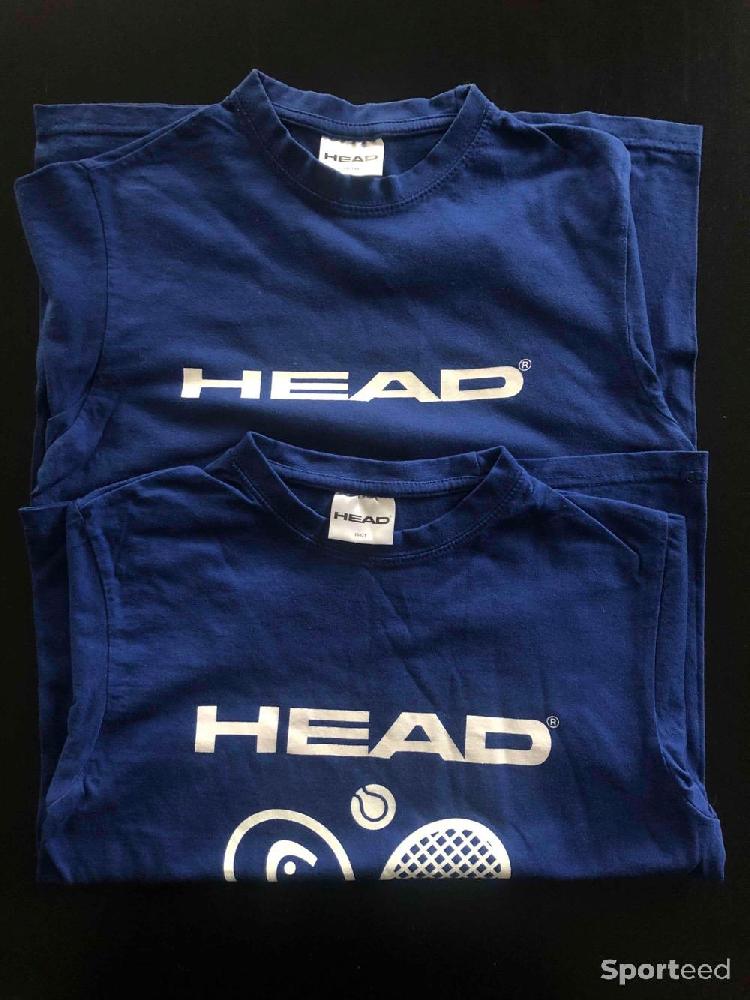 Tennis - Lot de 2 T-shirt HEAD bleu 10-12ans - photo 1