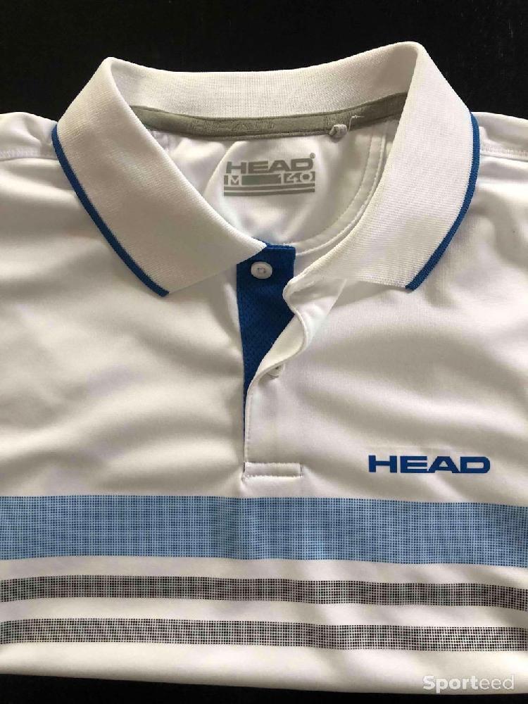 Tennis - Polo HEAD blanc avec rayures( 140cm) - photo 1