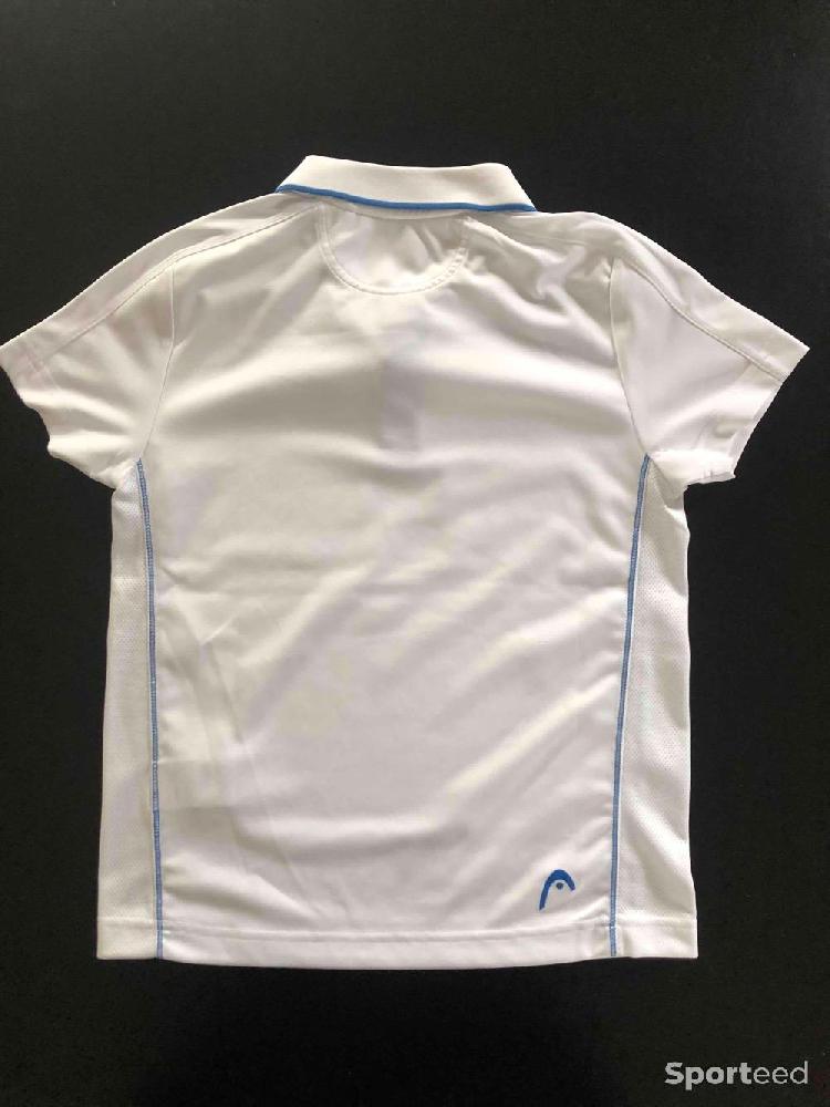 Tennis - Polo HEAD blanc avec rayures( 140cm) - photo 3