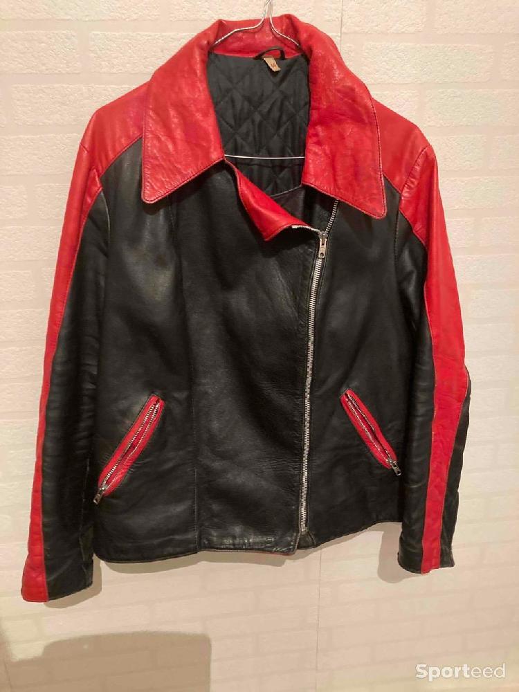 Moto route - Blouson moto en cuir vintage femme  - photo 1