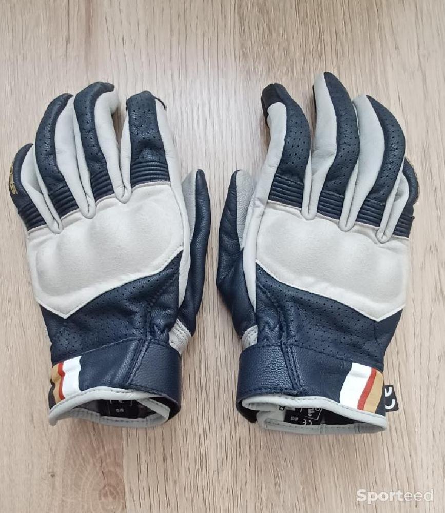 Moto route - Gants moto Homme vintage MOJO SEGURA été cuir gris bleu marine taille S/8 (Tour de main) 21,5 cm) - photo 1