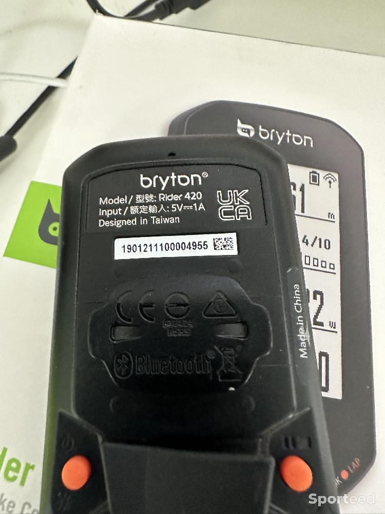 Accessoires électroniques - COMPTEUR GPS BRYTON 420 SE - photo 3
