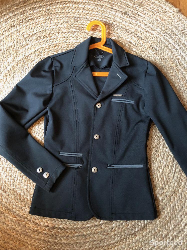 Equitation - Veste de concours équitation QHP noire 152 cm TBE - photo 1
