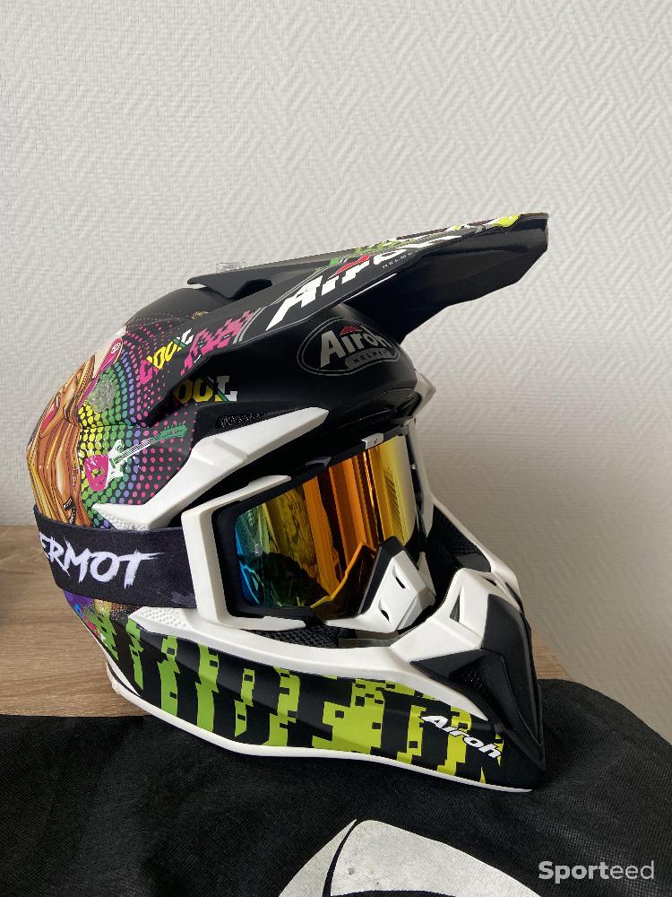 Moto route - Casque cross Airoh WRAAP - PIN UP + Masque Iridium - NEUF (Jamais porté) - photo 1