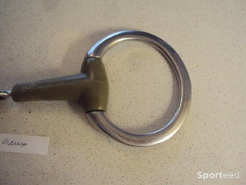 Equitation - mors à olive - 12.5 cm - creux - recouvert de caoutchouc - photo 2