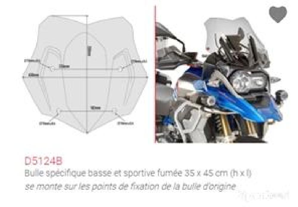 Moto route - Bulle Givi pour BMW R1200/R1250 GS - photo 2