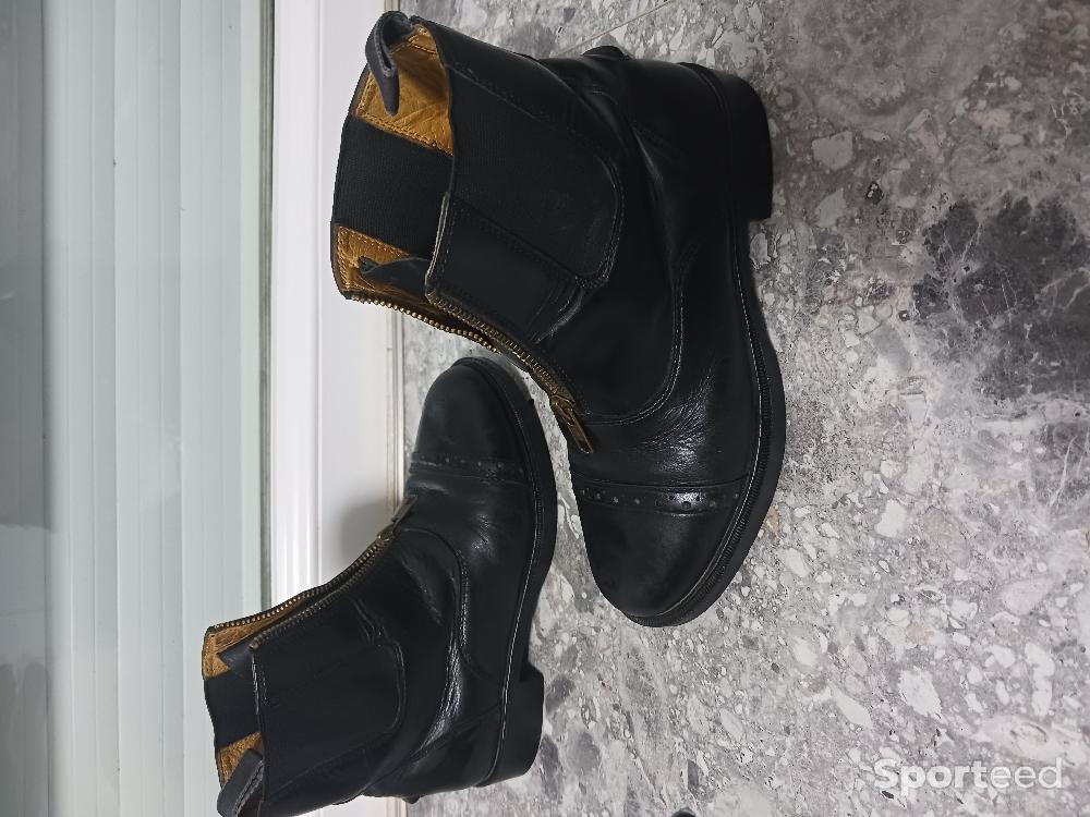 Equitation - Boots cuir zip Equitheme  - photo 4