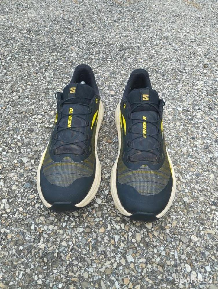 Course à pied trail - Salomon Trail Genesis Black Sulphur Spring Transparent Yellow 44 🖤💛 - photo 2