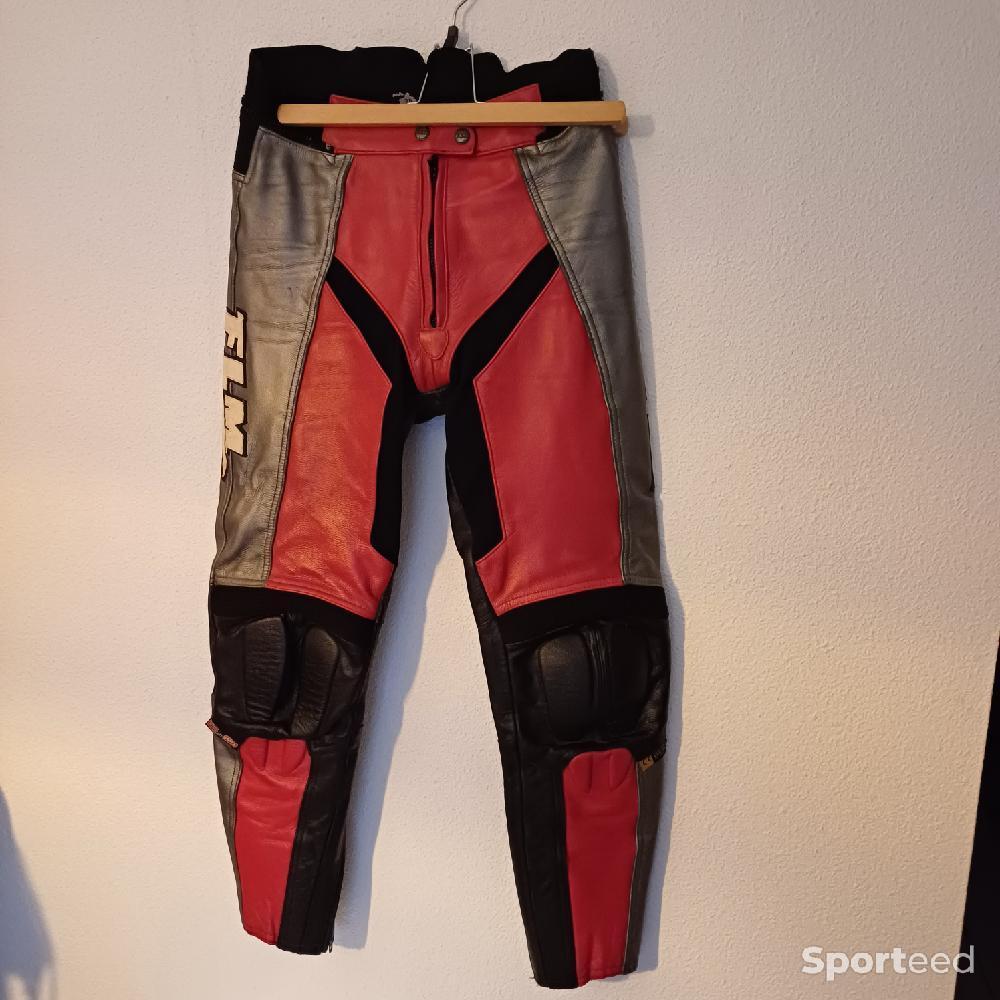 Moto route - Ensemble pantalon et blouson cuir moto femme - photo 3