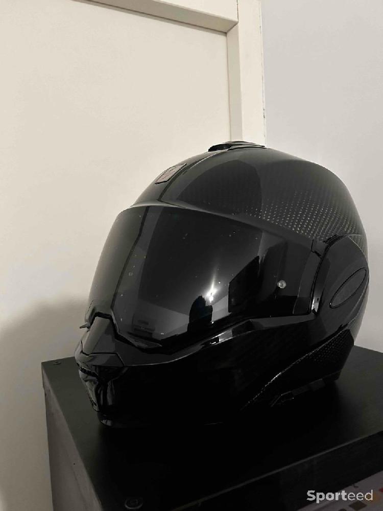 Moto route - Casque Modulable Scorpion Exo-Tech Evo Carbon Solid - photo 1