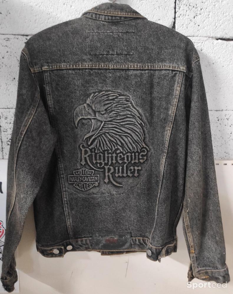 Moto route - Veste en jean Harley Davidson - photo 2