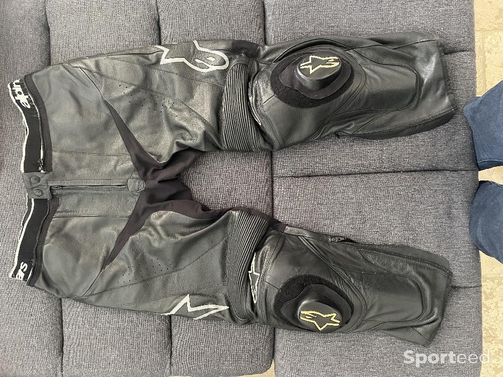 Moto route - Alpinestars blouson + pantalon moto cuir - photo 3