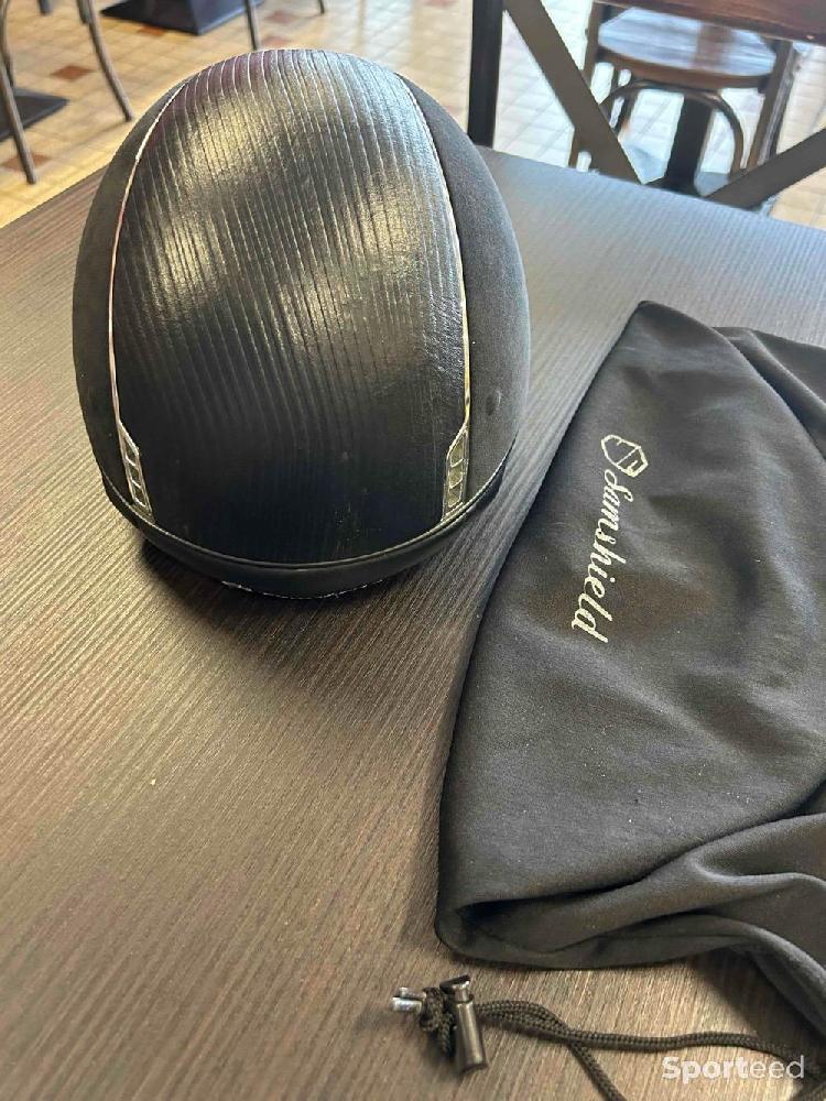 Equitation - Casque / bombe SAMSHIELD Shadow Black Top Leather Black - photo 2