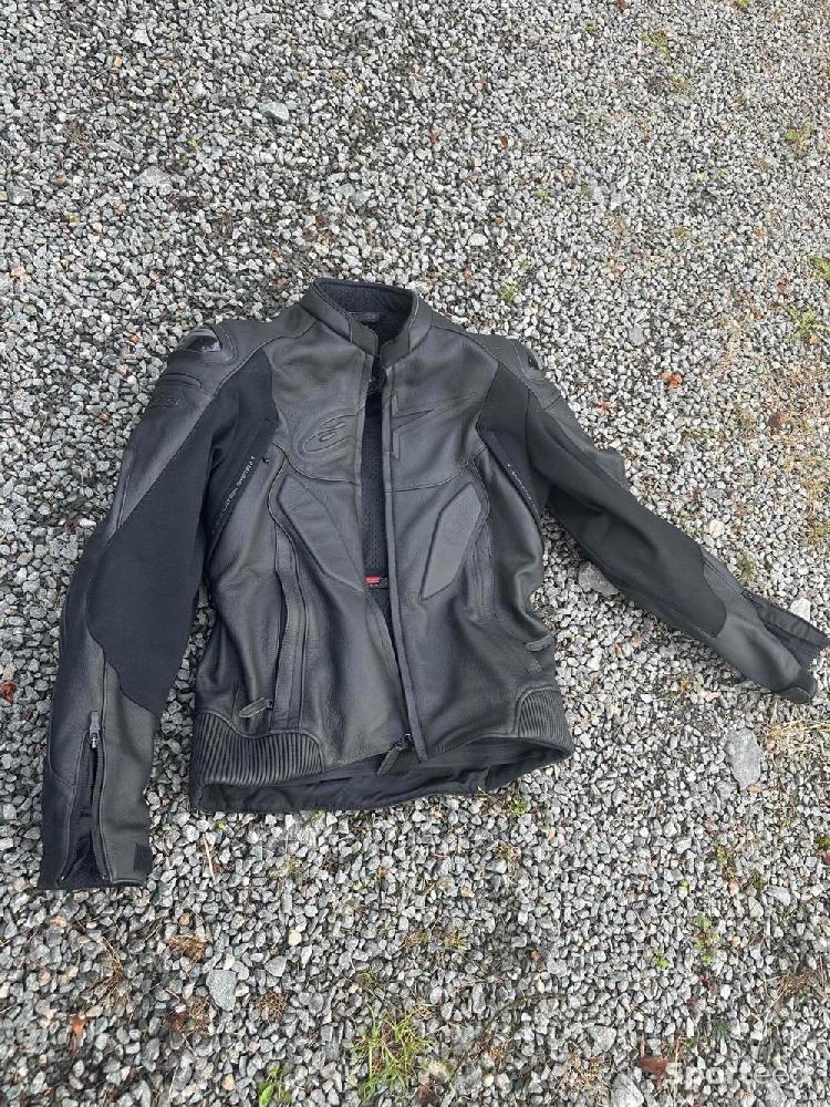 Moto route - Blouson cuir alpine stars  - photo 2