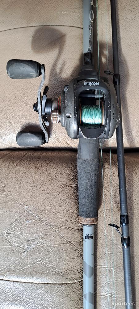 Pêche - Canne casting 30-60g marque: caperlan plus moulinet, tresse et montage fluorocarbone  - photo 1
