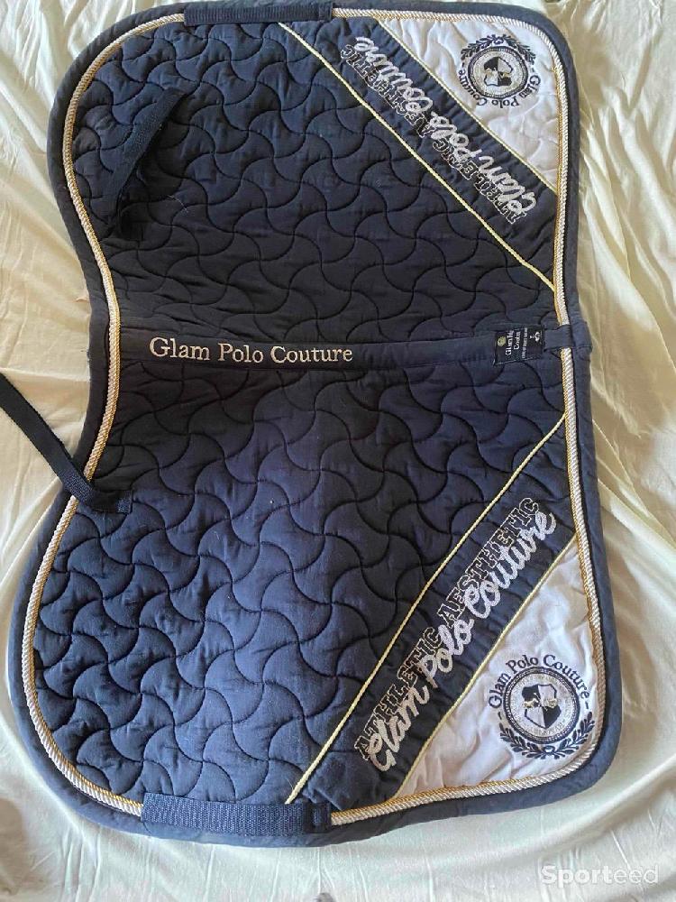 Equitation - Tapis de selle Glam Polo Couture bleu  - photo 2