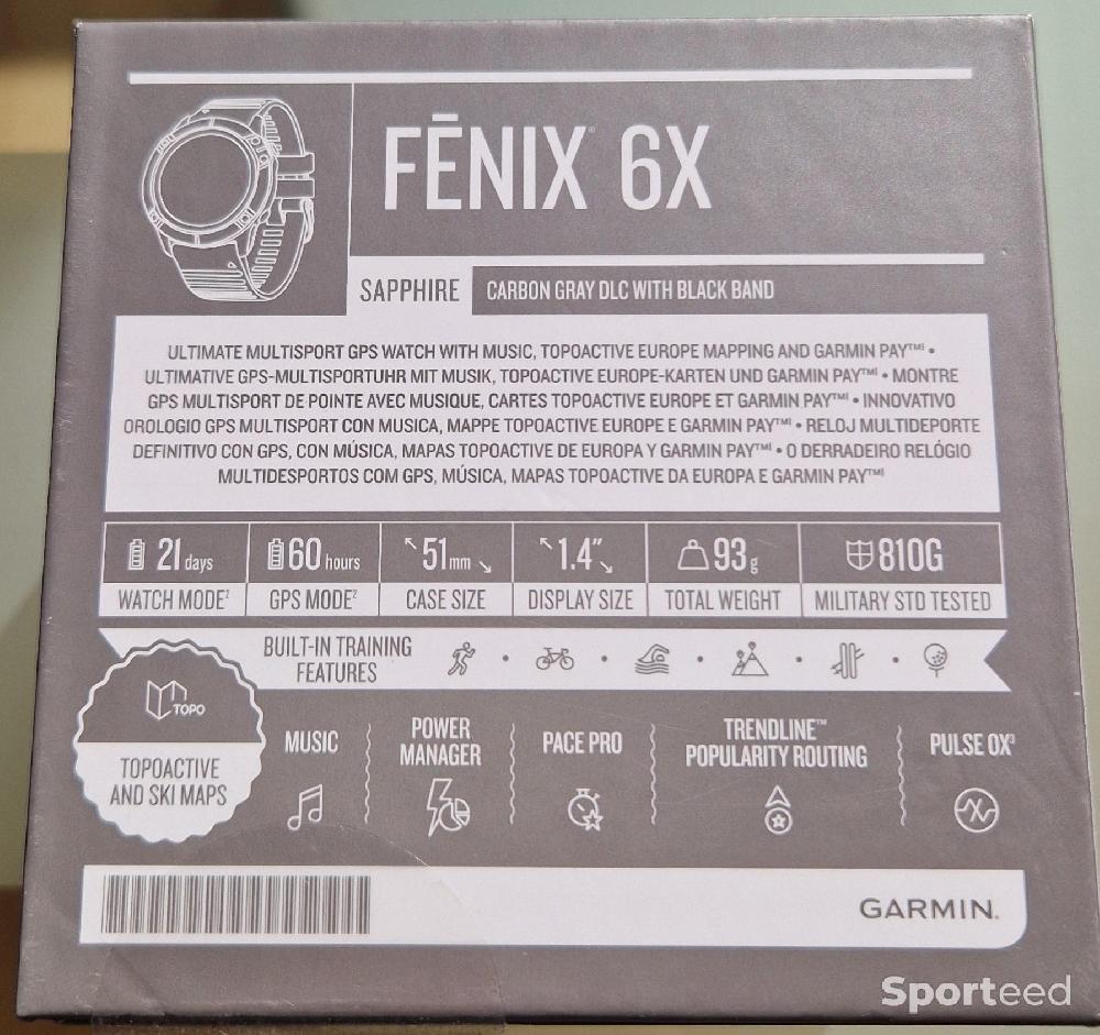 Accessoires électroniques - Fenix 6X Sapphire carbon gray 51mm Garmin - photo 3