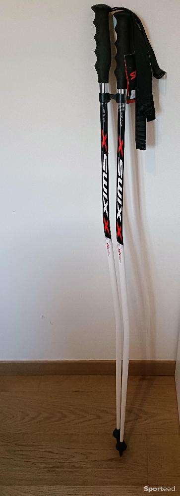 Ski alpin -  Swix FA-122 SGGS Poles BlancNoir 130 cm - Neuf avec étiquette - photo 1