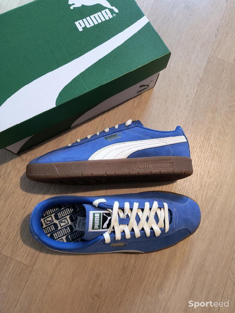 Sportswear - Baskets chaussures Puma en cuir bleu neuves  - photo 3