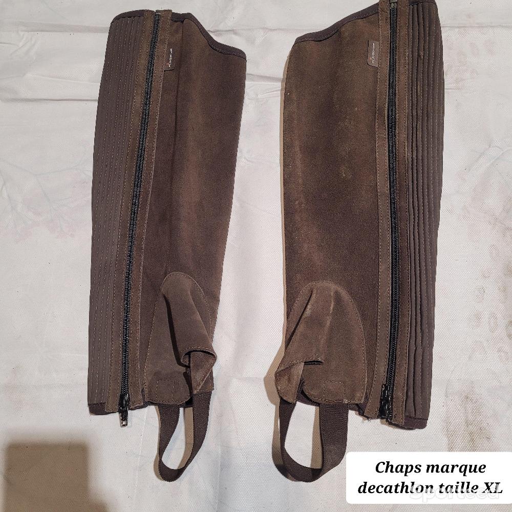 Equitation - Chaps fouganza taille XL brune - photo 1