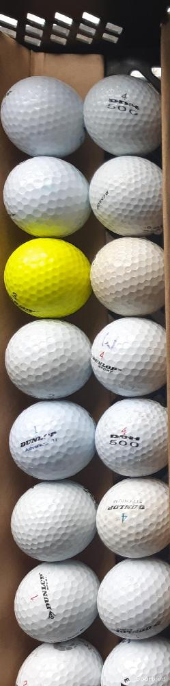 Golf - Lot de 17 balles de golf d'occasion blanches/couleurs Dunlop  - photo 1