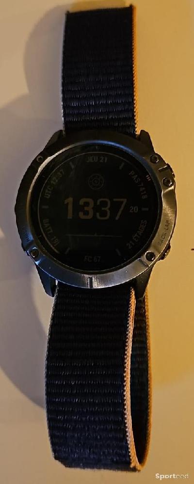 Accessoires électroniques - Garmin Fenix 6X Pro Solar Carbone Titanium - photo 2