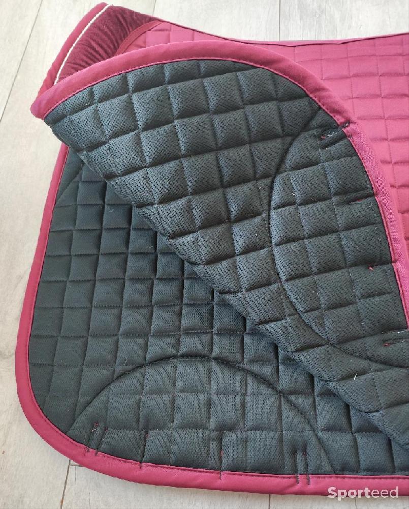 Equitation - Tapis de selle HKM Bordeau  - photo 3