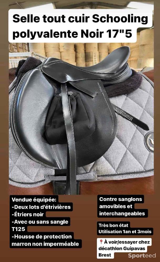 Equitation - Selle de cheval noire  - photo 1