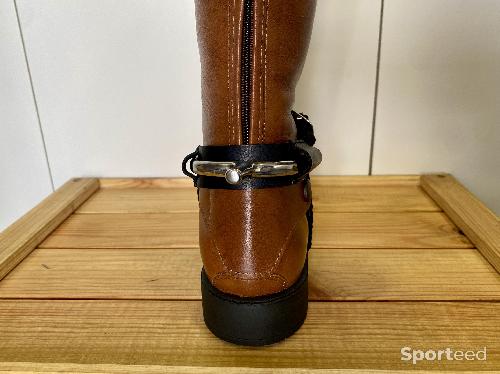 Equitation - Couvre-éperons en cuir noir - photo 6