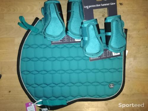 Equitation - ENSEMBLE PONEY Qhp guetresx4 + tapis neufs - photo 3