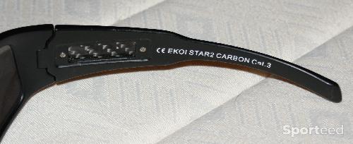 Vélo route - Lunettes de soleil 'ekoi' - 'star2 carbon' - cat3 - noire - photo 6