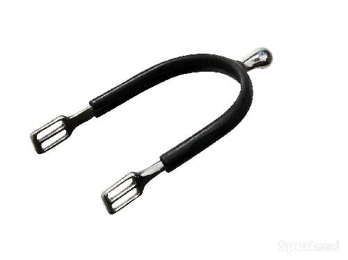 Eperons « Polo » Inox Gainé Caoutchouc femme 30mm