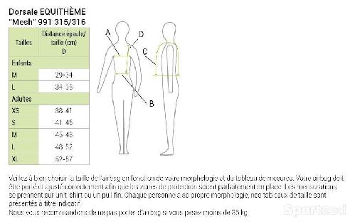 Equitation - Dorsale « Mesh » adulte XS - photo 5