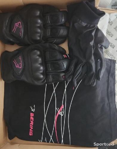Moto route - Ensemble gants coqués doublés + tour de cou Bering  - photo 4