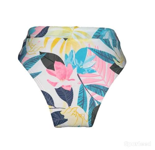 Natation - Bas maillot de bain motif floral coupe échancrée Ardène Swim - photo 3