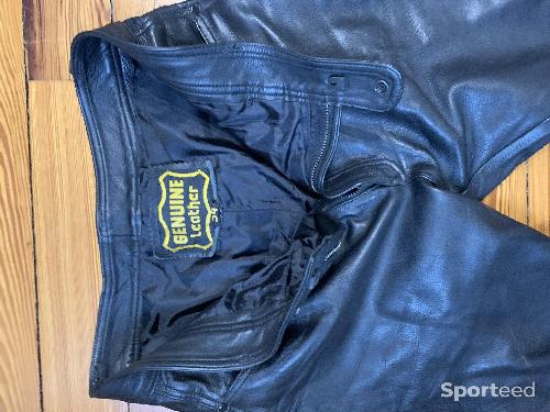 Moto route - PANTALON MOTO ROUTE  CUIR - photo 3