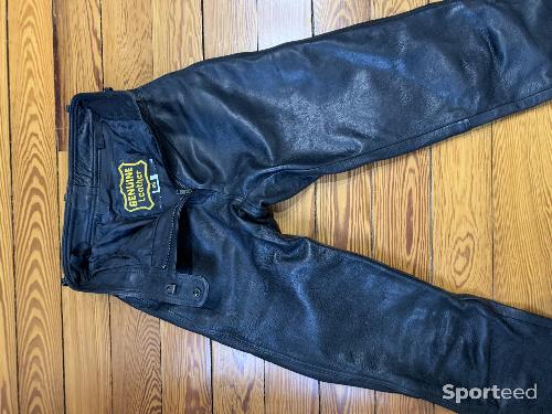 Moto route - PANTALON MOTO ROUTE  CUIR FEMME - photo 3